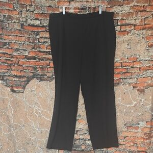 Briggs Plus Size Black Pants W/ Side Pockets, Sz 24